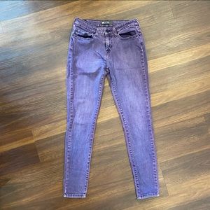 Purple Levi 535 skinny jeans size 9